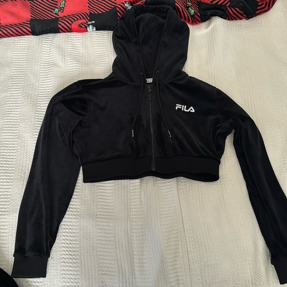 Fila velour large crop jacket (L)